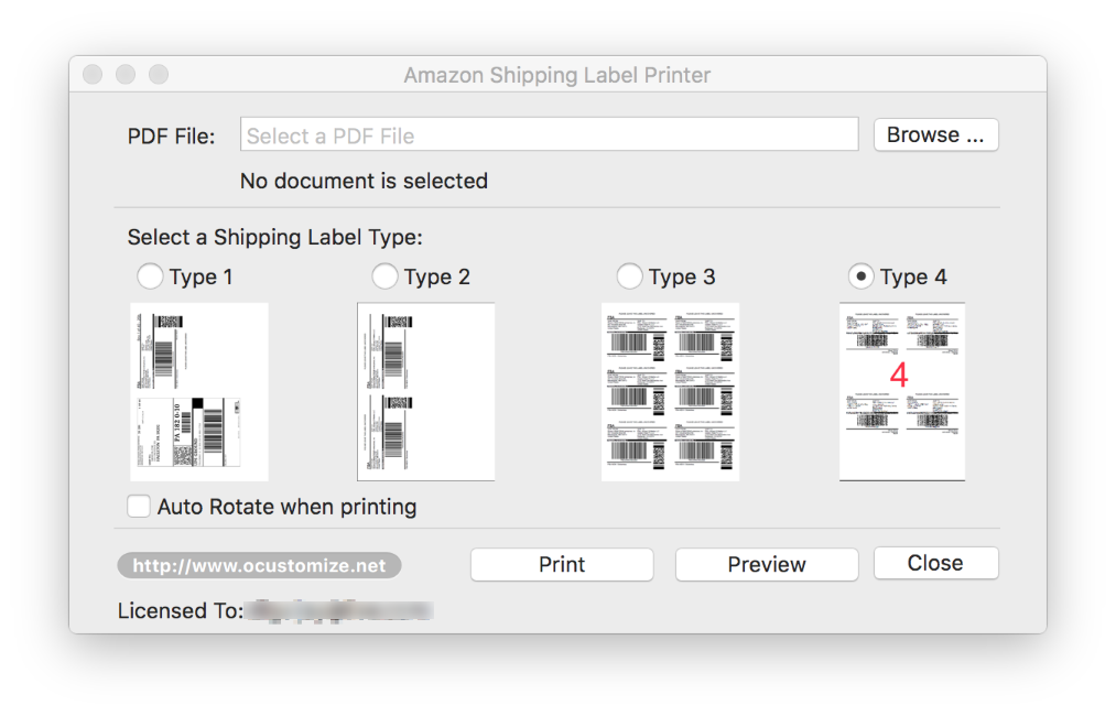 Amazon Shipping Label Printer for Mac